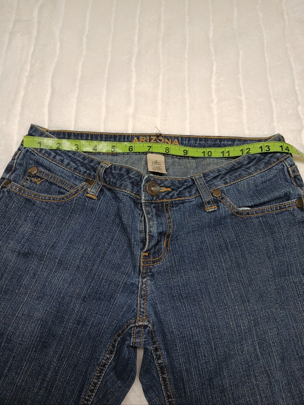 Arizona Jean Co Womens Jeans Size 9 Long Stretch Dark Wash - Picture 5 of 8